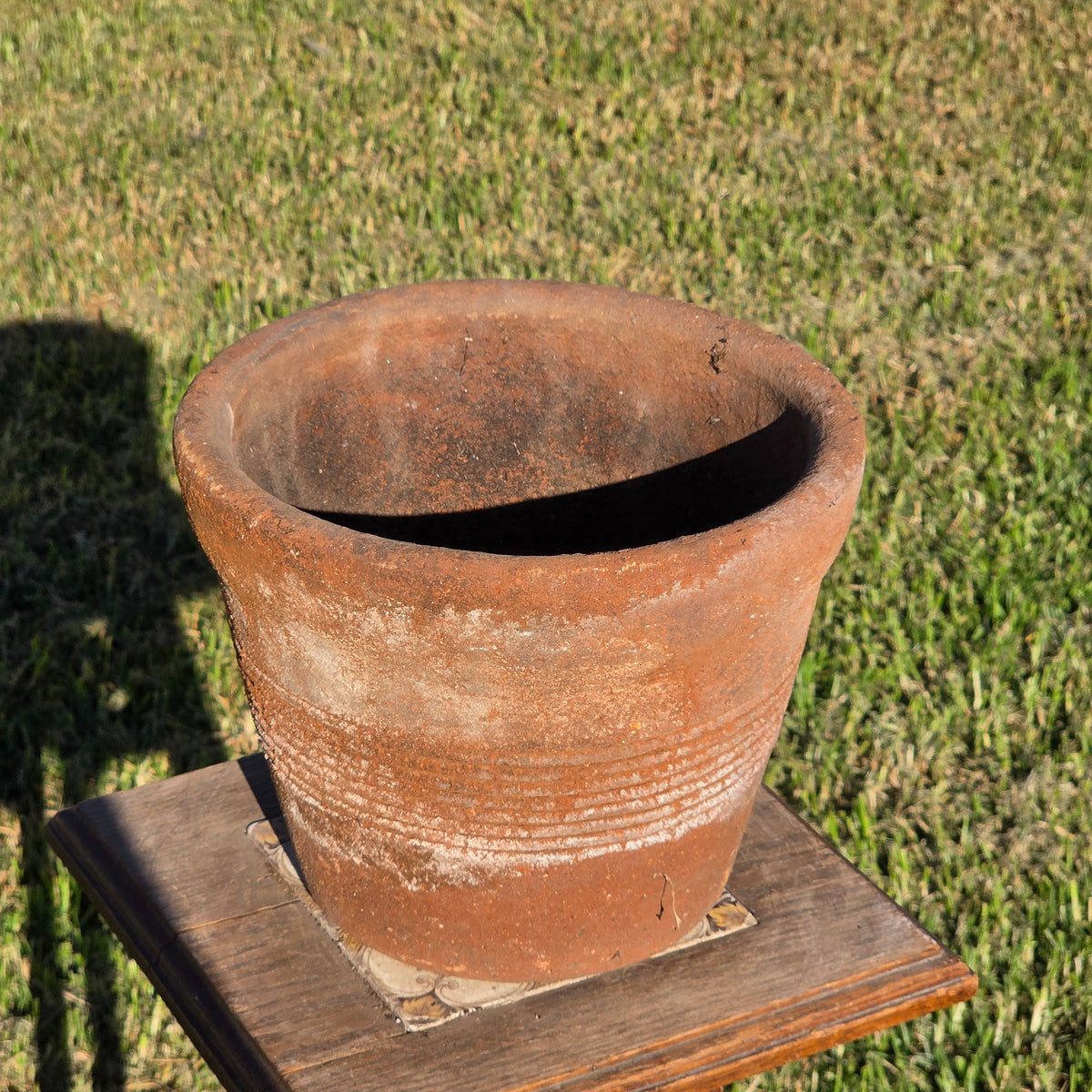 Vintage Italian Style Terracotta Ribbed Planter 10" Clay Garden Flower Pot 10lb