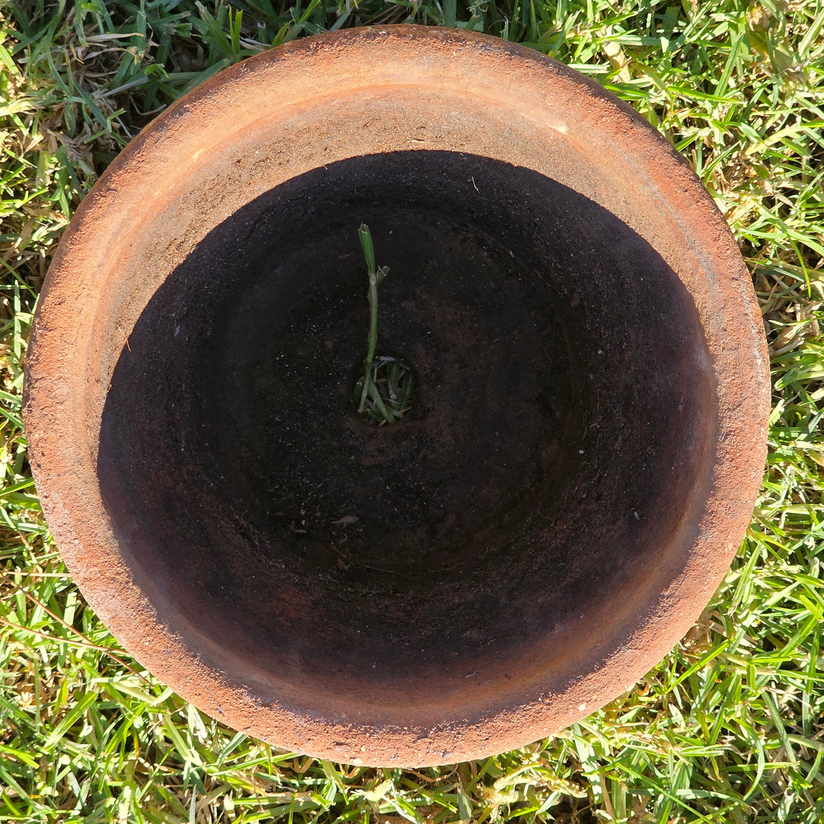 Vintage Italian Style Terracotta Ribbed Planter 10" Clay Garden Flower Pot 10lb