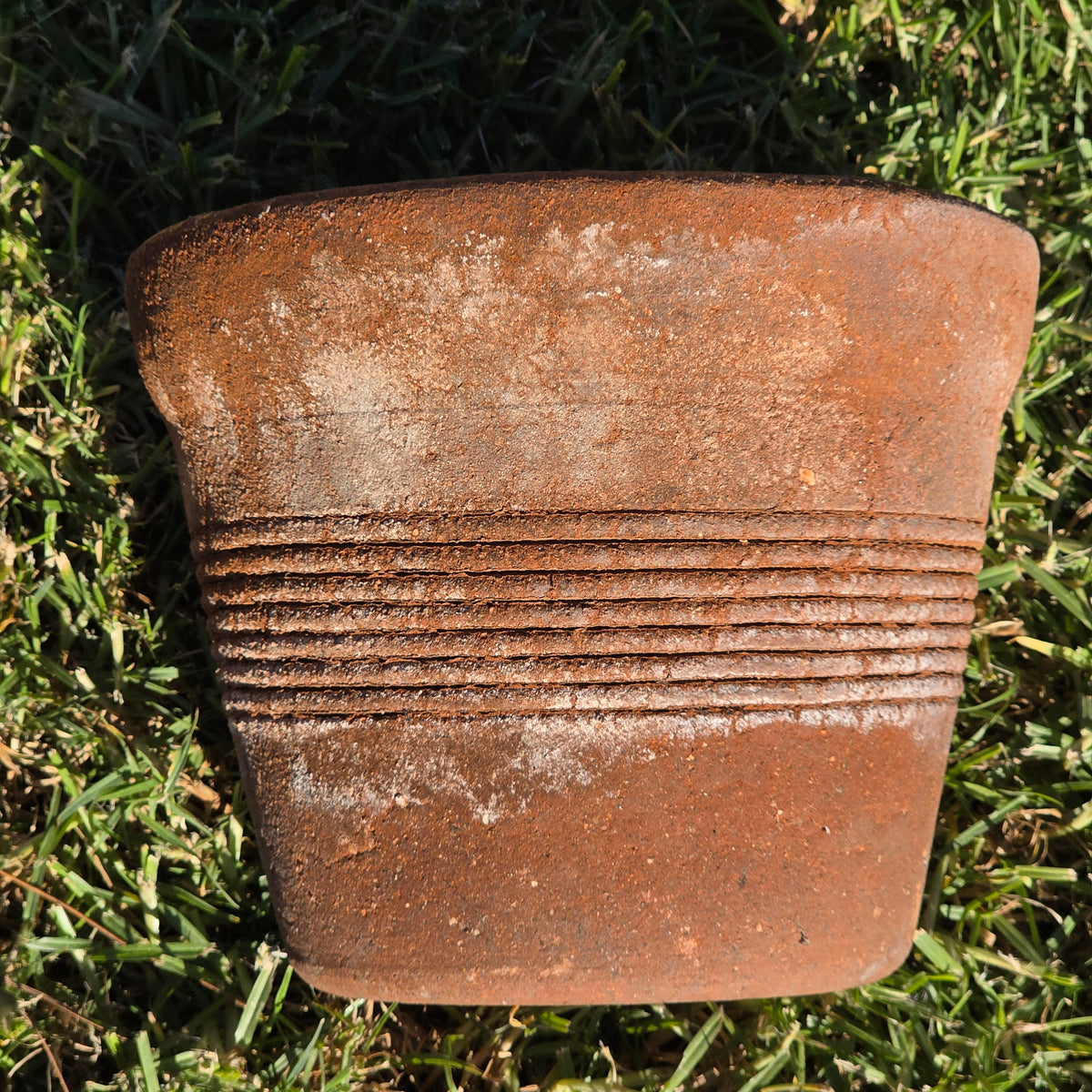 Vintage Italian Style Terracotta Ribbed Planter 10" Clay Garden Flower Pot 10lb