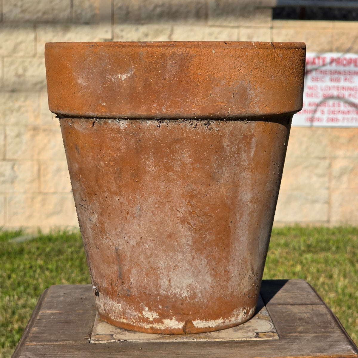Vintage Italian Style Terracotta Clay Planter 9" Standard Flower Garden Pot Aged