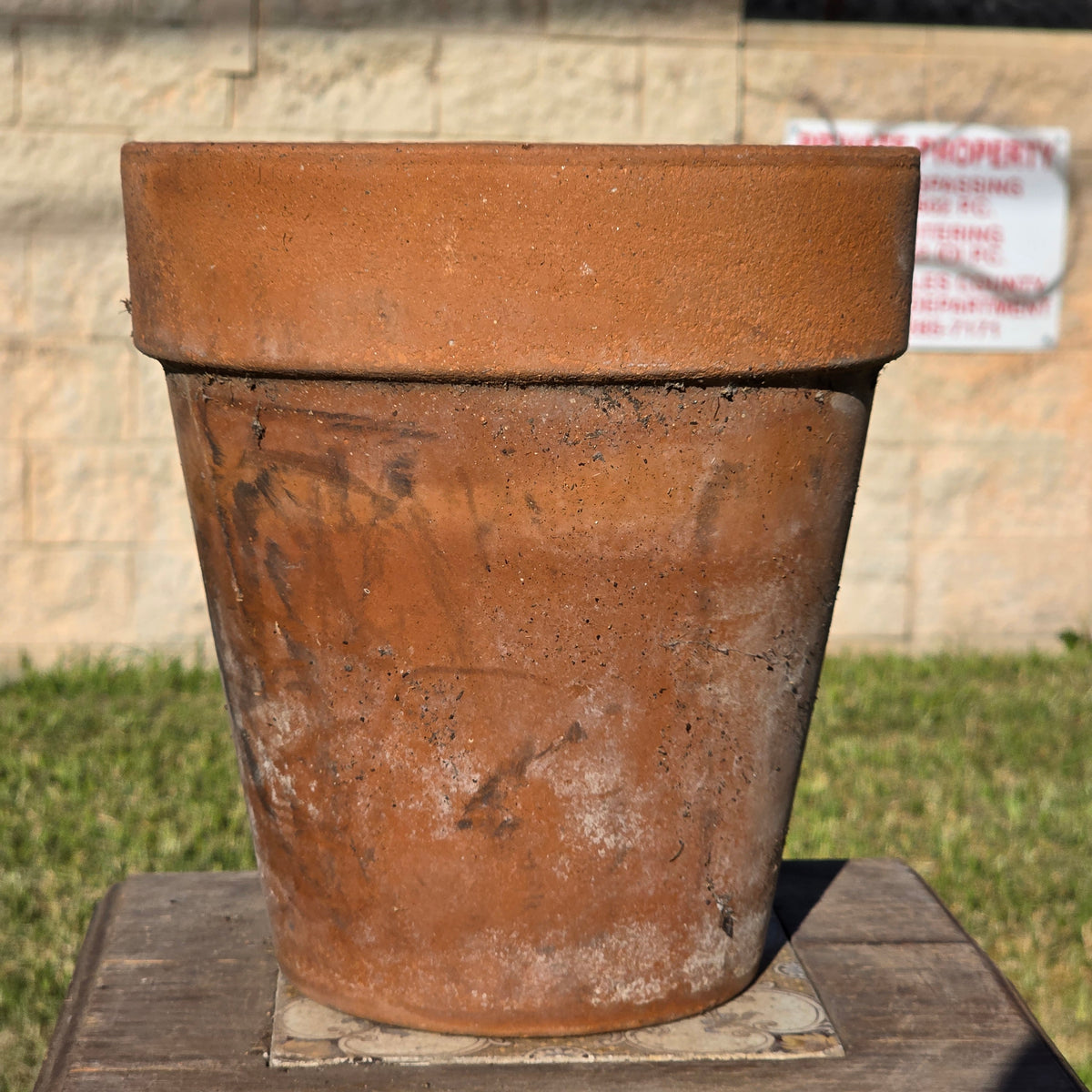 Vintage Italian Style Terracotta Clay Planter 9" Standard Flower Garden Pot Aged
