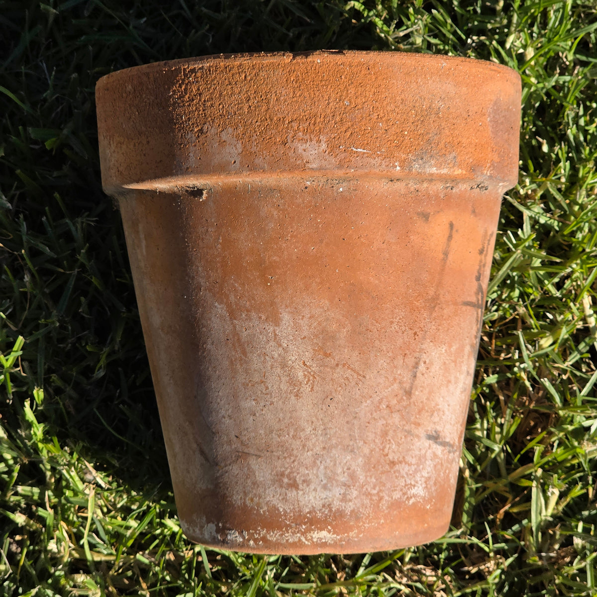 Vintage Italian Style Terracotta Clay Planter 9" Standard Flower Garden Pot Aged