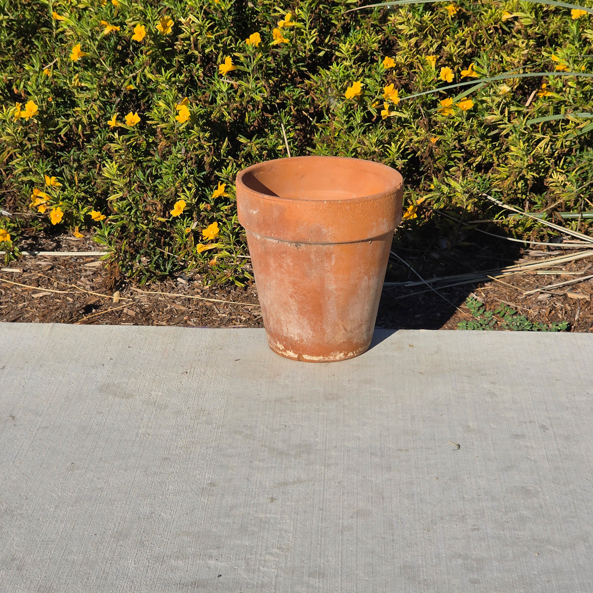 Vintage Italian Style Terracotta Clay Planter 9" Standard Flower Garden Pot Aged