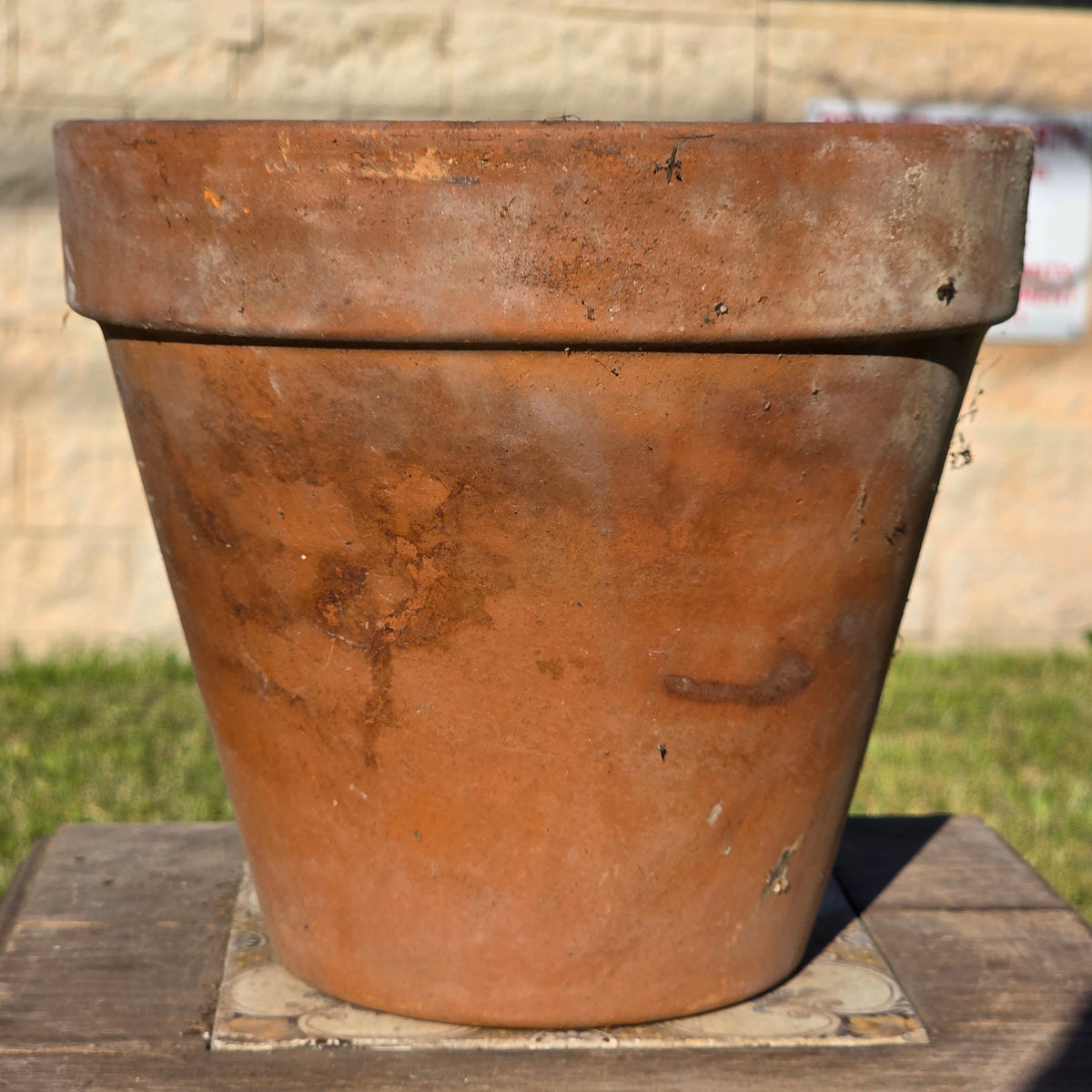 Vintage Italian Terracotta Planter Pot Classic Clay Garden Flower Italy 8.5x7.5