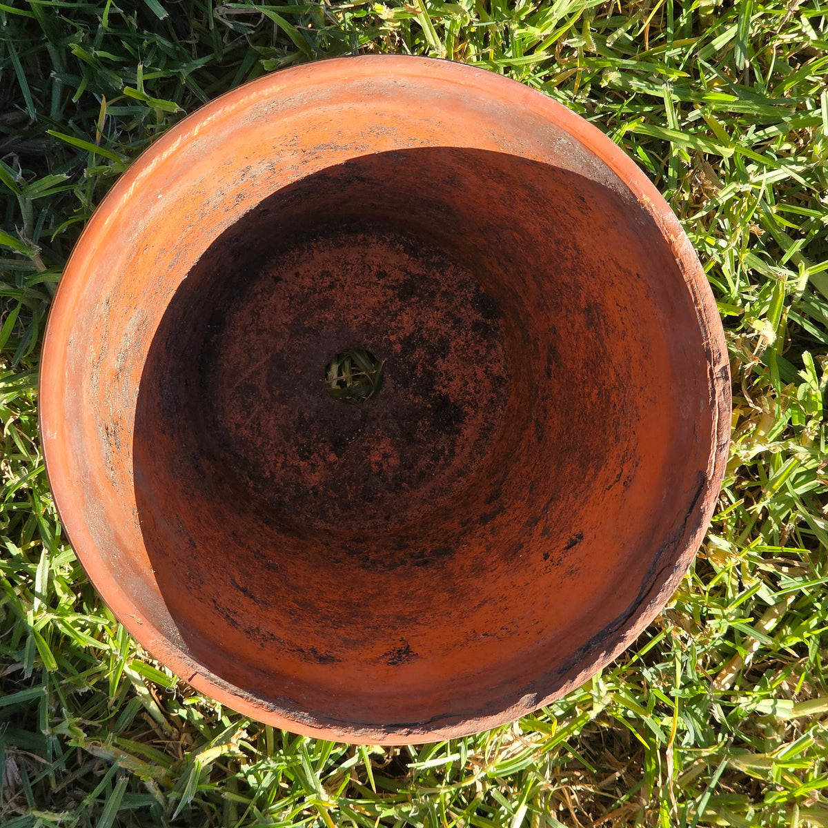 Vintage Heavily Weathered Terracotta Planter Pot Rustic Clay Garden Flower 9x8