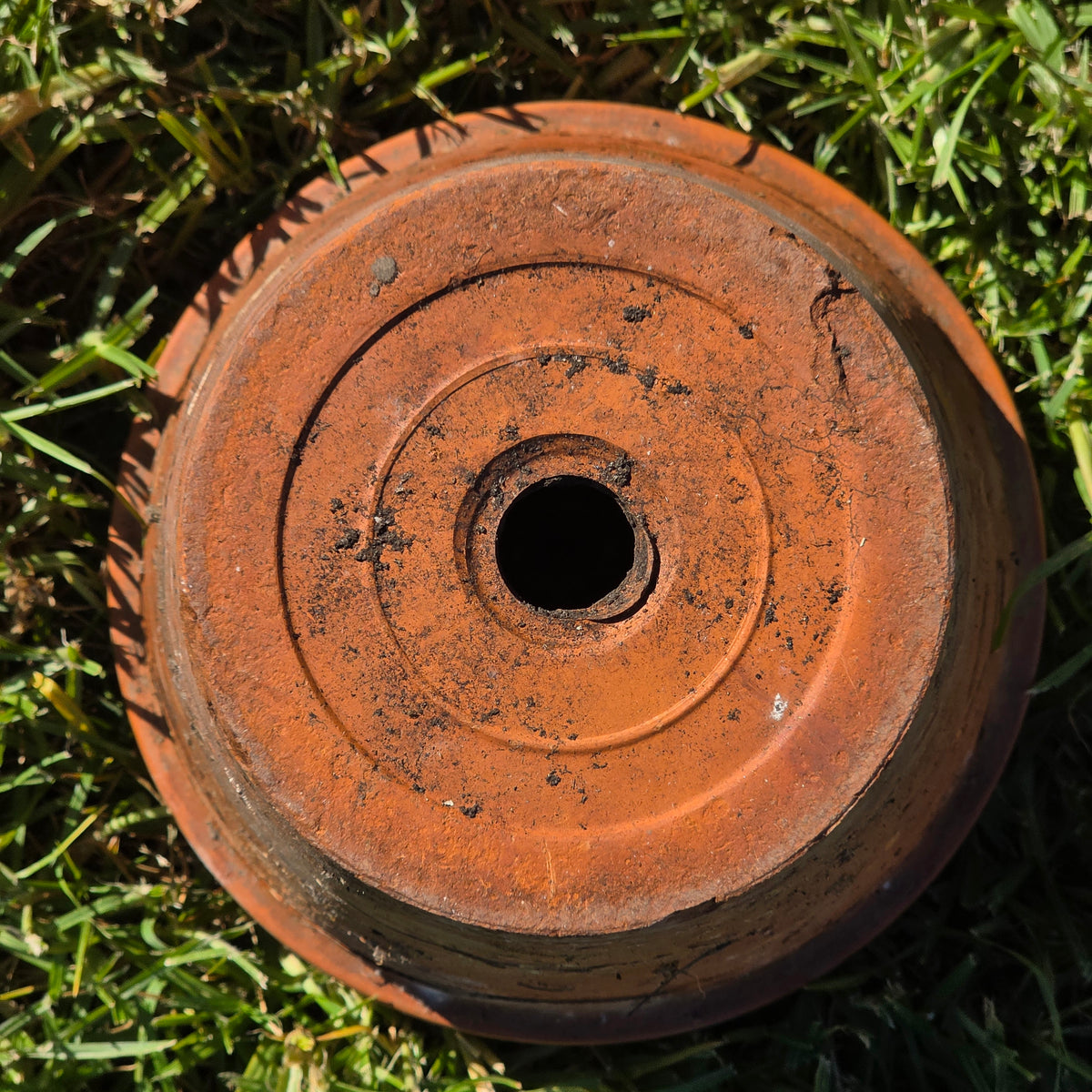 Vintage Heavily Weathered Terracotta Planter Pot Rustic Clay Garden Flower 9x8