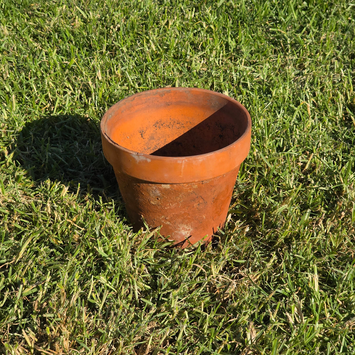 Vintage Heavily Weathered Terracotta Planter Pot Rustic Clay Garden Flower 9x8