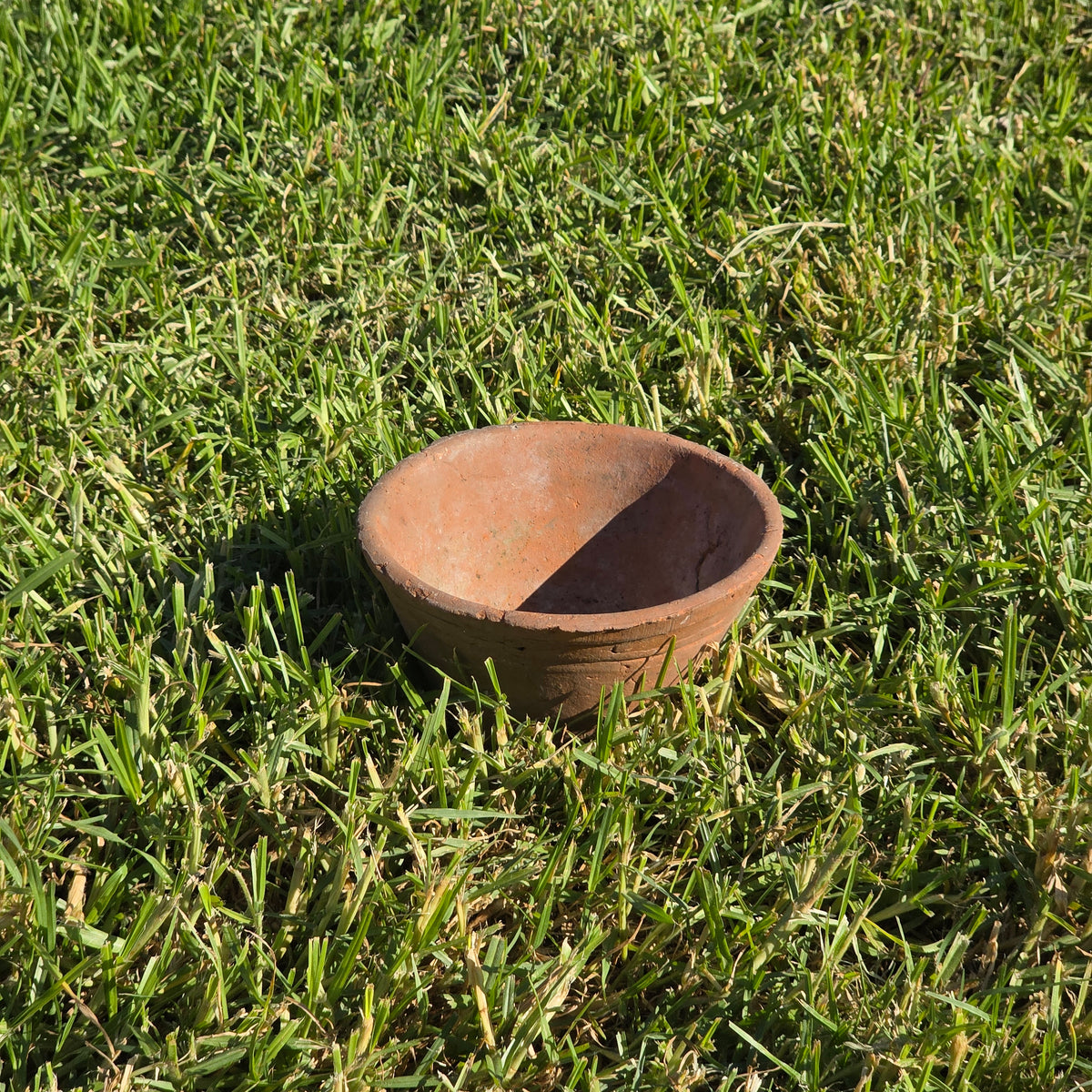 Antique French Terracotta Pine Resin Collecting Pot Clay Sap Planter Bowl Rustic