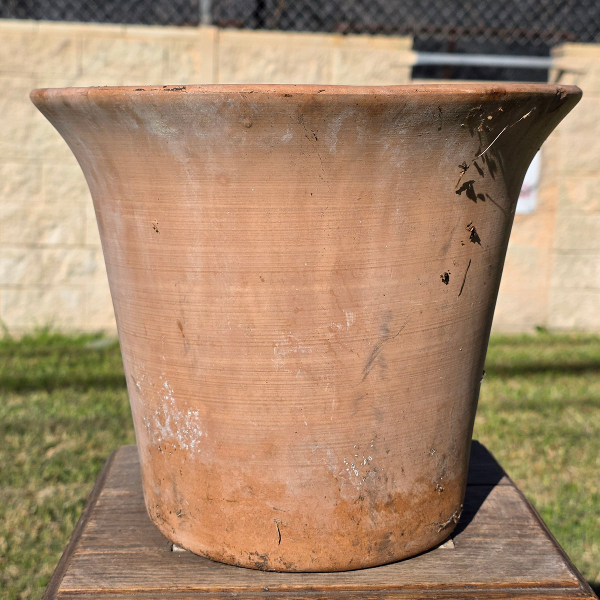 Vintage Terracotta Planter Flared Rim Flower Pot Weathered Clay Garden 11"