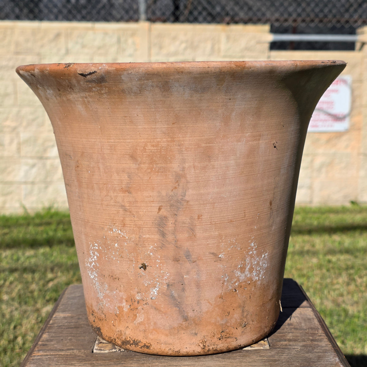 Vintage Terracotta Planter Flared Rim Flower Pot Weathered Clay Garden 11"