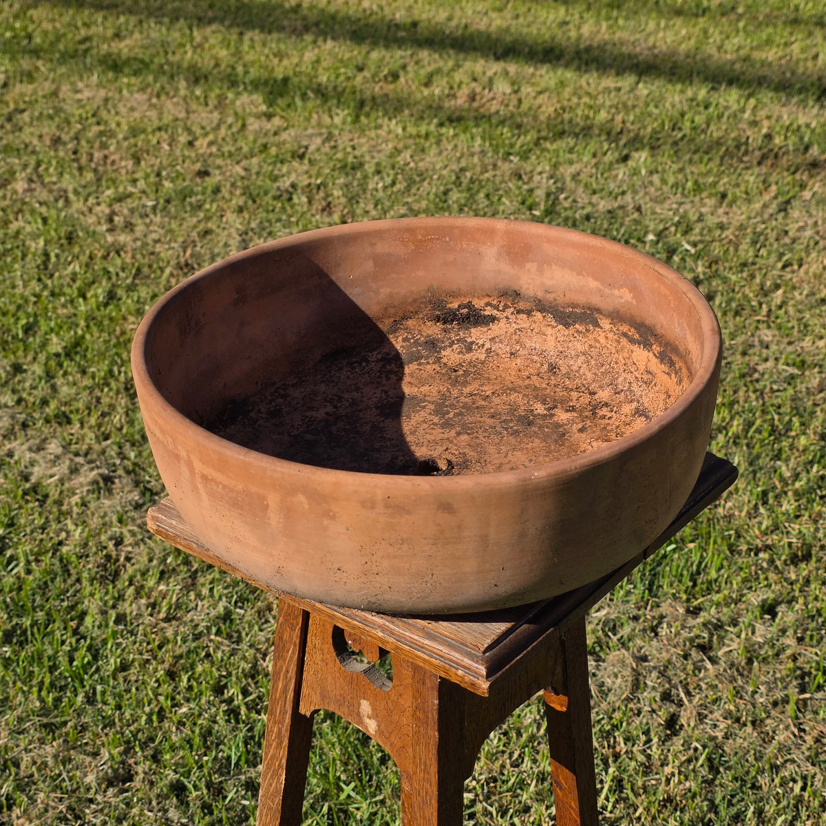 Vintage PMDI Terracotta Bowl Planter Pottery Mfg Mexico Succulent Bonsai 14"