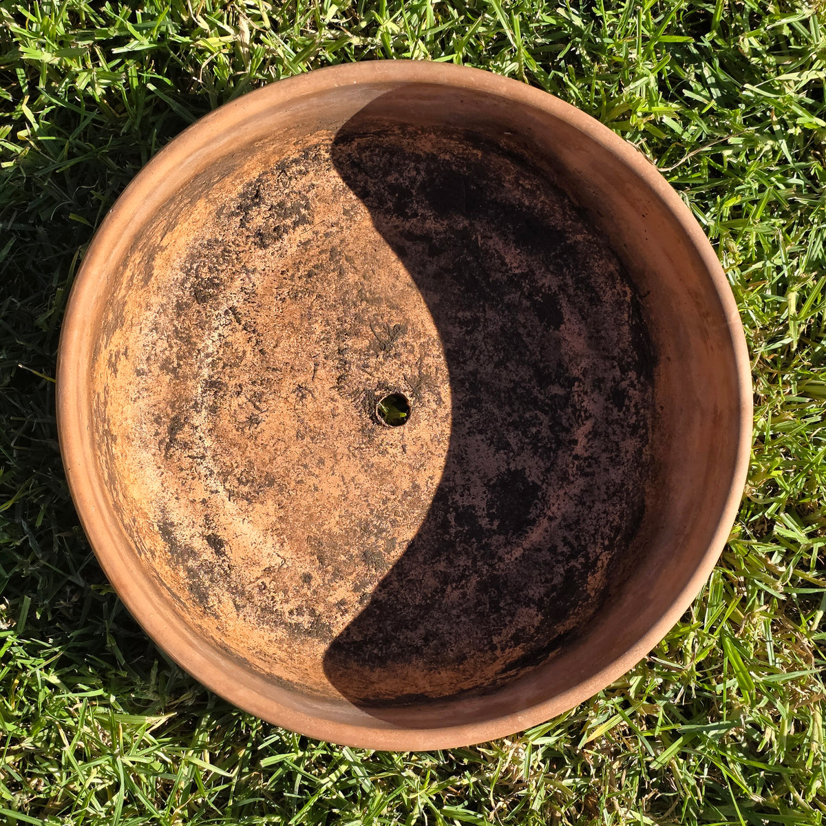Vintage PMDI Terracotta Bowl Planter Pottery Mfg Mexico Succulent Bonsai 14"