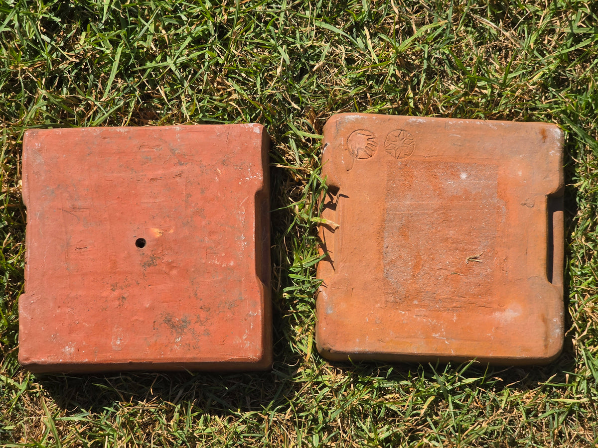 Vtg Toscana Terracotta Bonsai Planter Pot Square Succulent Cachepot with Saucer