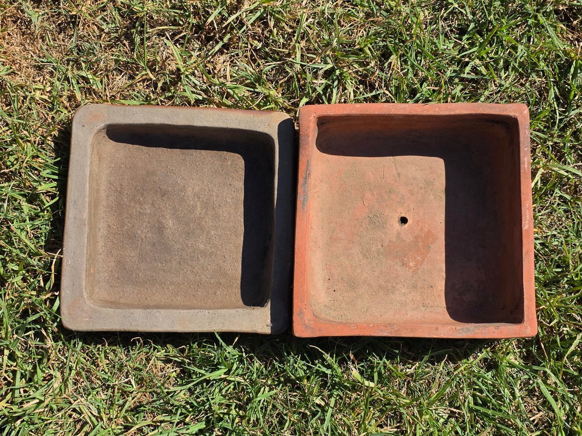 Vtg Toscana Terracotta Bonsai Planter Pot Square Succulent Cachepot with Saucer (Copy)