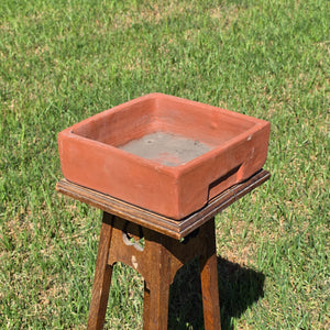 Vintage Toscana Terracotta Bonsai Planter Pot Square Succulent Cachepot