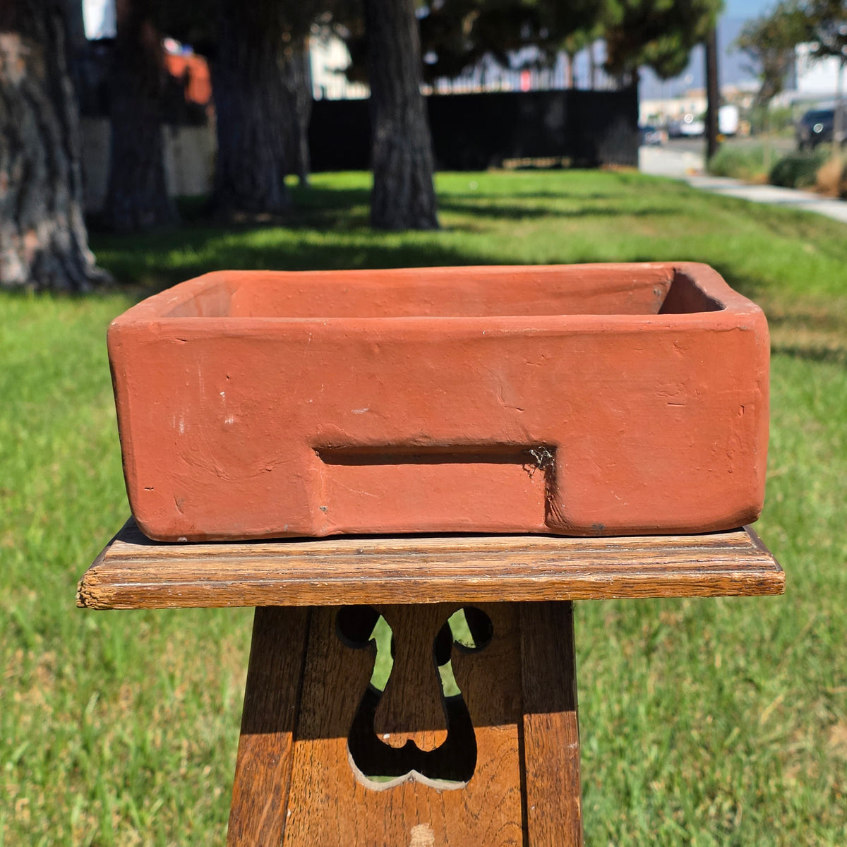 Vintage Toscana Terracotta Bonsai Planter Pot Square Succulent Cachepot