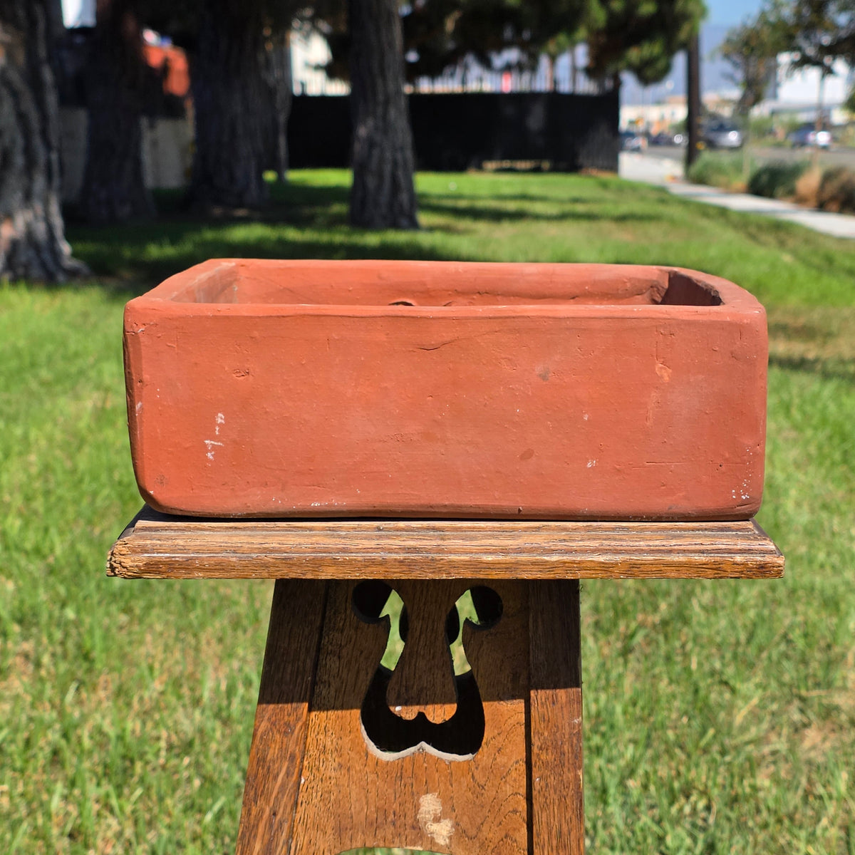 Vintage Toscana Terracotta Bonsai Planter Pot Square Succulent Cachepot