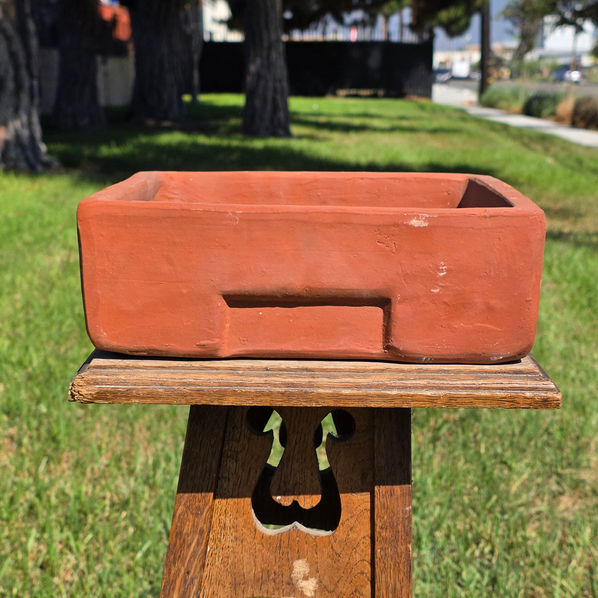 Vintage Toscana Terracotta Bonsai Planter Pot Square Succulent Cachepot