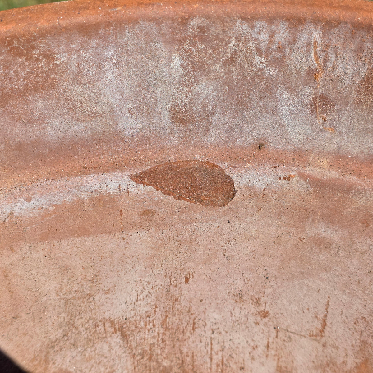 Reserved/Vintage Terracotta Planter Large Rustic Clay Flower Pot Heavy Garden Aged Patina