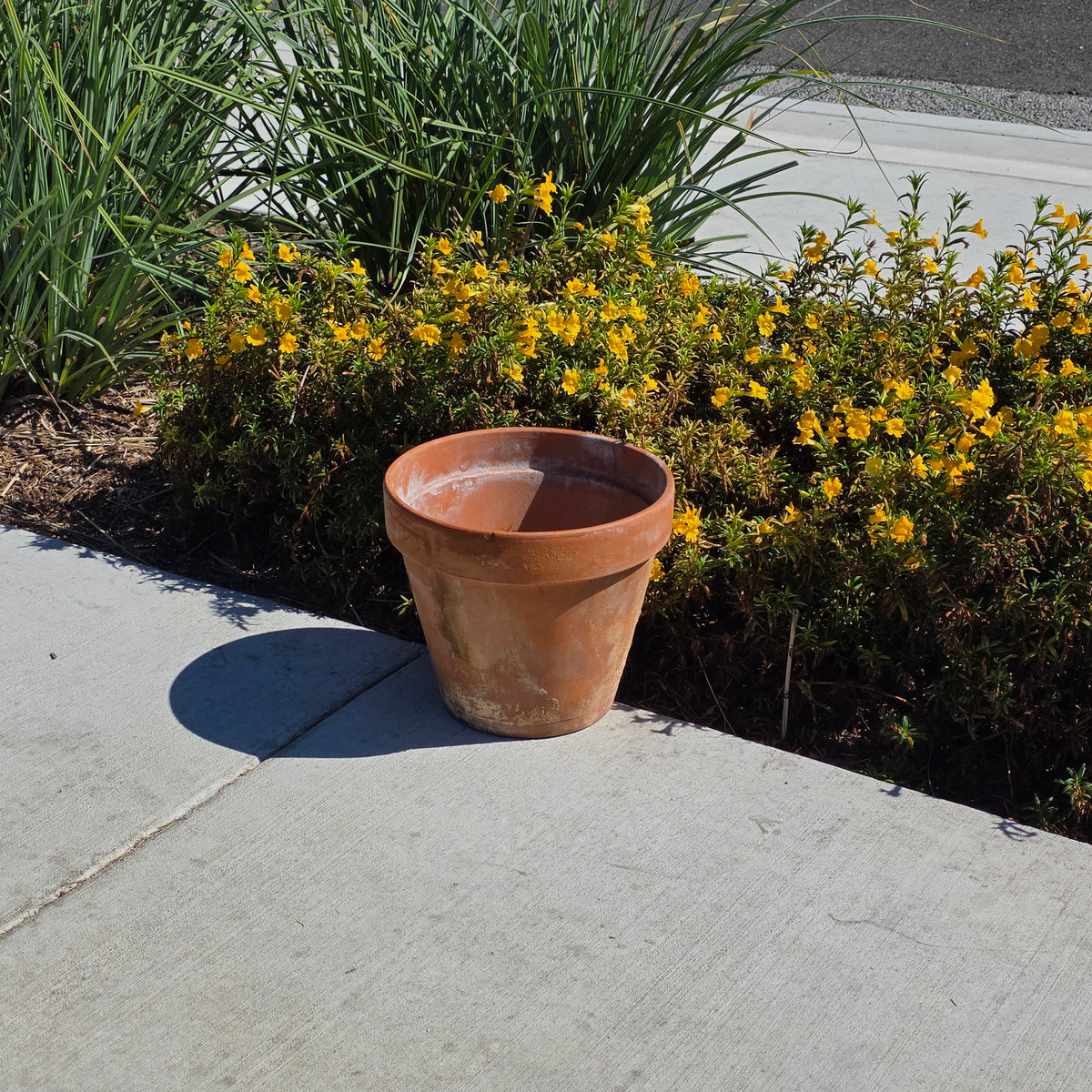 Reserved/Vintage Terracotta Planter Large Rustic Clay Flower Pot Heavy Garden Aged Patina