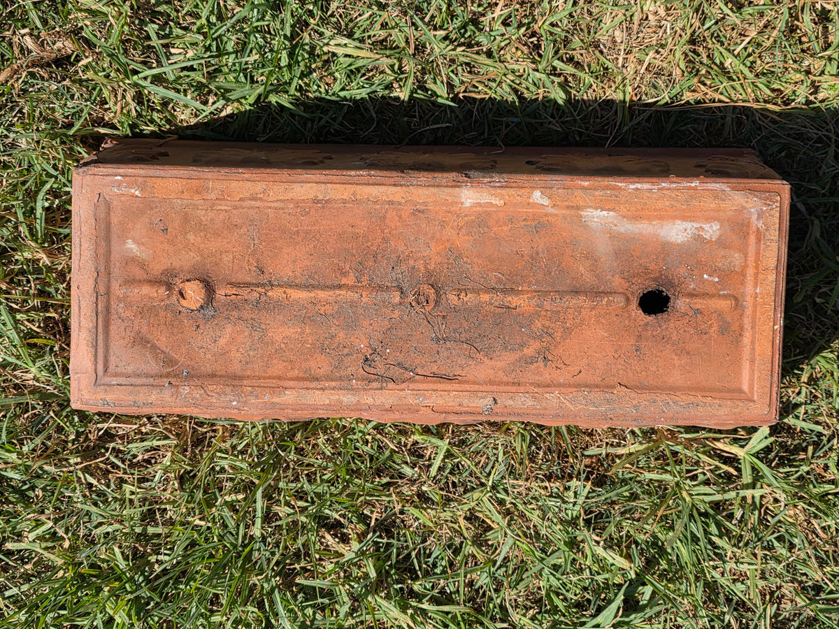 Vintage SILMA Italy Terracotta Rectangular Planter 20" Acanthus Leaf Window Box