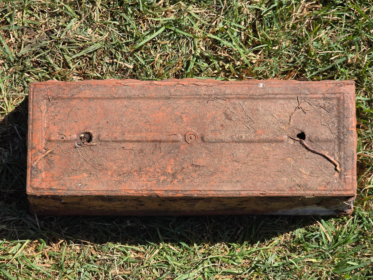 Vintage SILMA Italy Terracotta Rectangular Planter 20" Acanthus Leaf Window Box