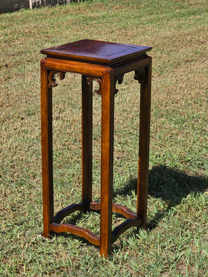 Wellington Hall Wood Plant Stand Pedestal Table Chinese Chippendale Vintage 32"