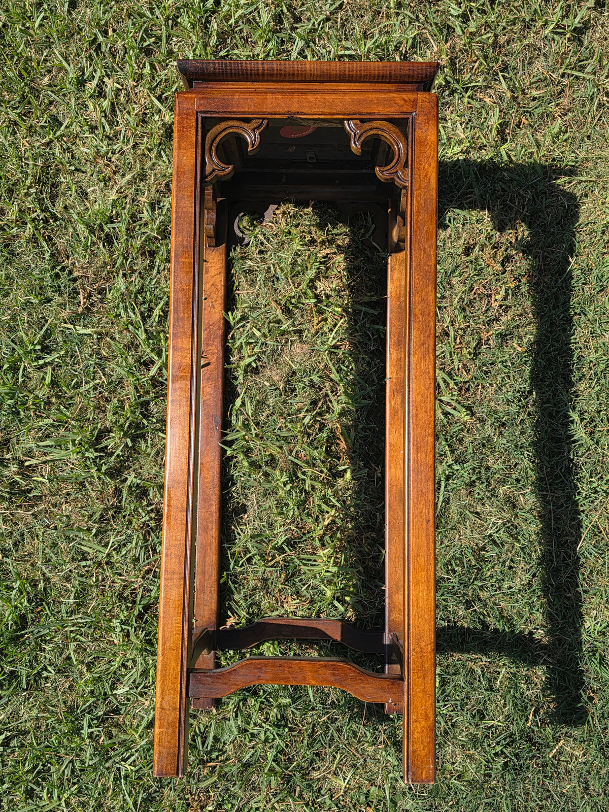 Wellington Hall Wood Plant Stand Pedestal Table Chinese Chippendale Vintage 32"