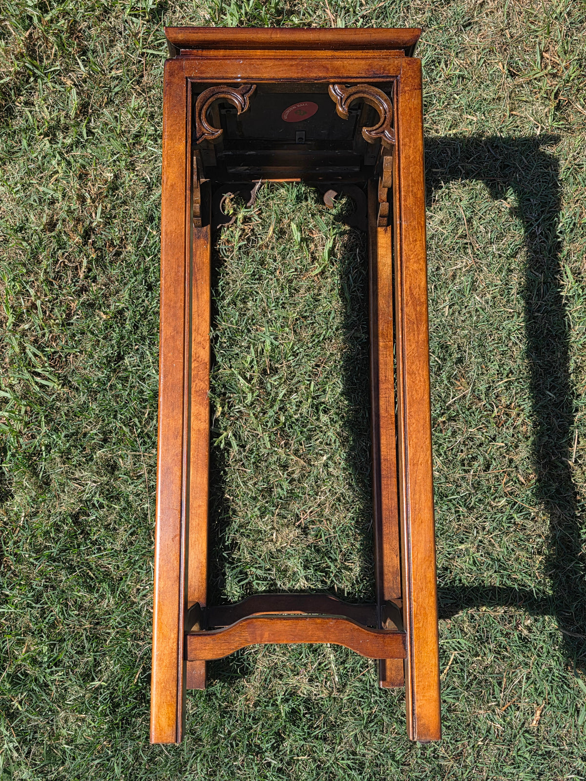 Wellington Hall Wood Plant Stand Pedestal Table Chinese Chippendale Vintage 32"