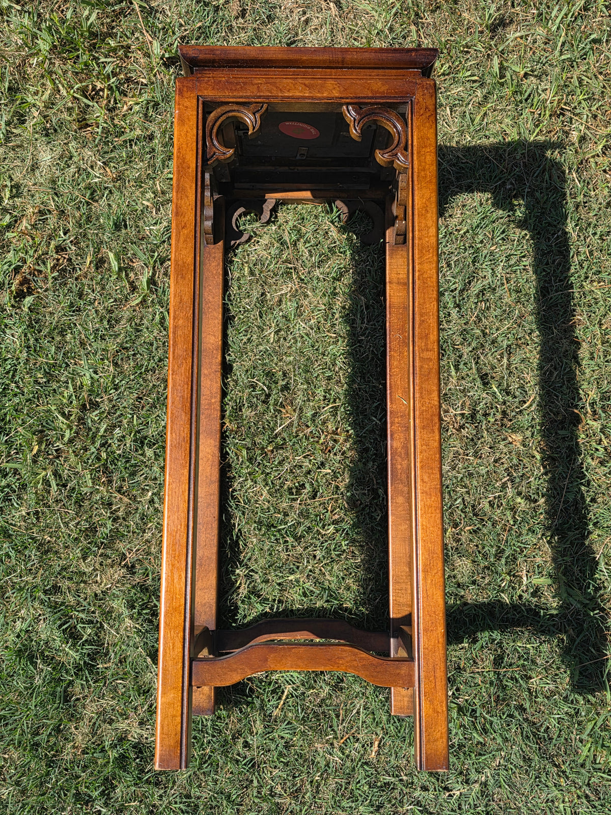 Wellington Hall Wood Plant Stand Pedestal Table Chinese Chippendale Vintage 32"