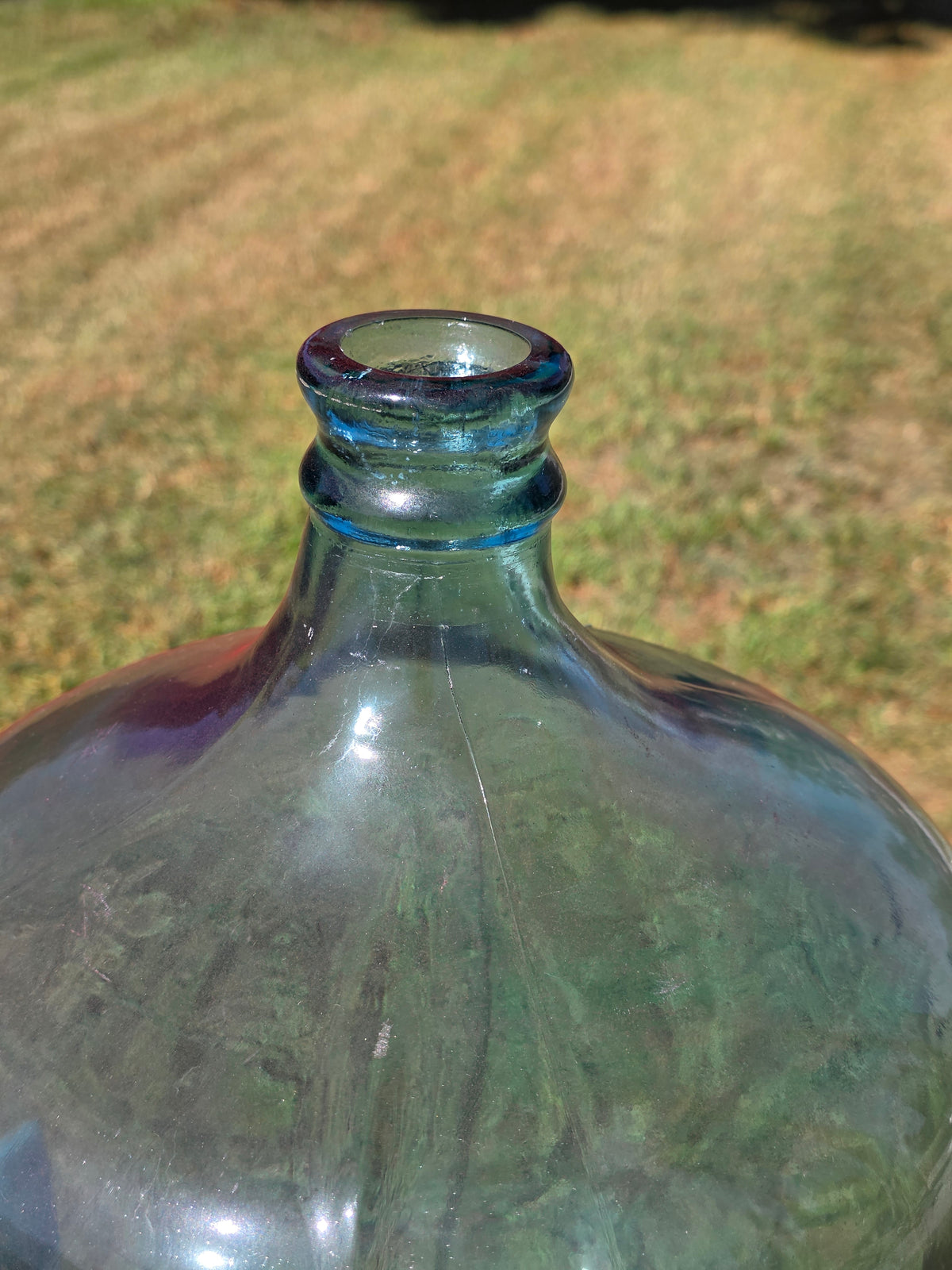 Vintage Arrowhead Puritas 5 Gallon Glass Water Bottle Carboy Wood Crate 1974