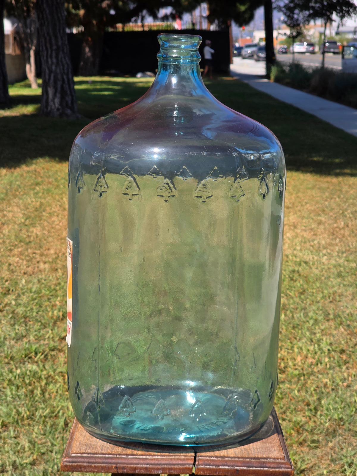 Vintage Arrowhead Puritas 5 Gallon Glass Water Bottle Carboy Wood Crate 1976