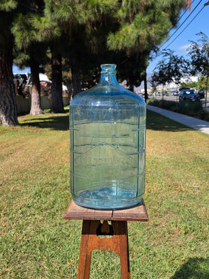 Vintage 1971 Sparklettes Blue Glass Carboy 5 Gallon Water Bottle Jug Los Angeles