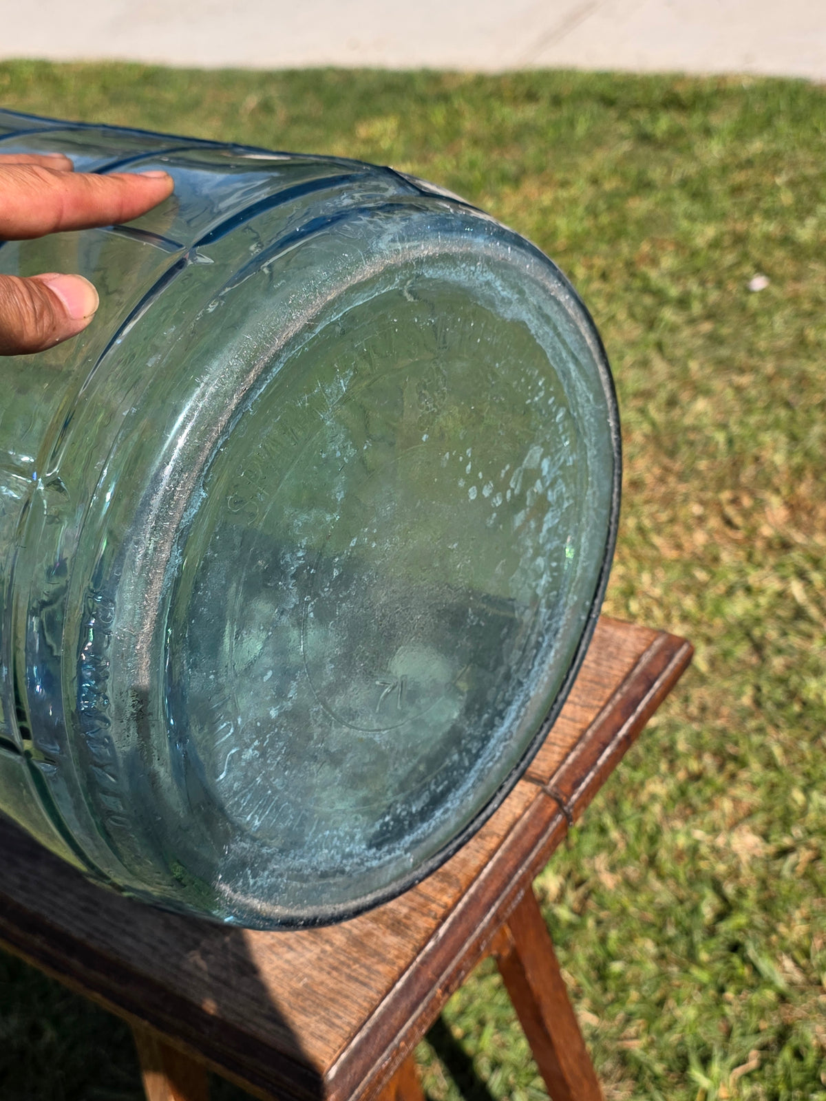 Vintage 1971 Sparklettes Blue Glass Carboy 5 Gallon Water Bottle Jug Los Angeles