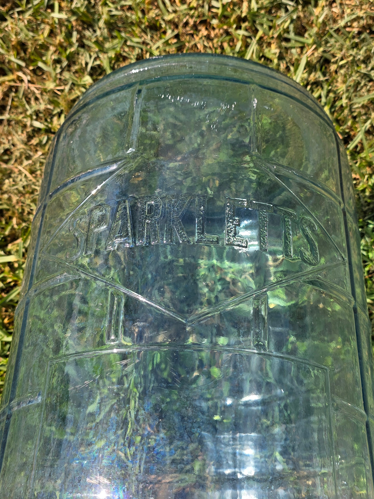 Vintage 1971 Sparklettes Blue Glass Carboy 5 Gallon Water Bottle Jug Los Angeles