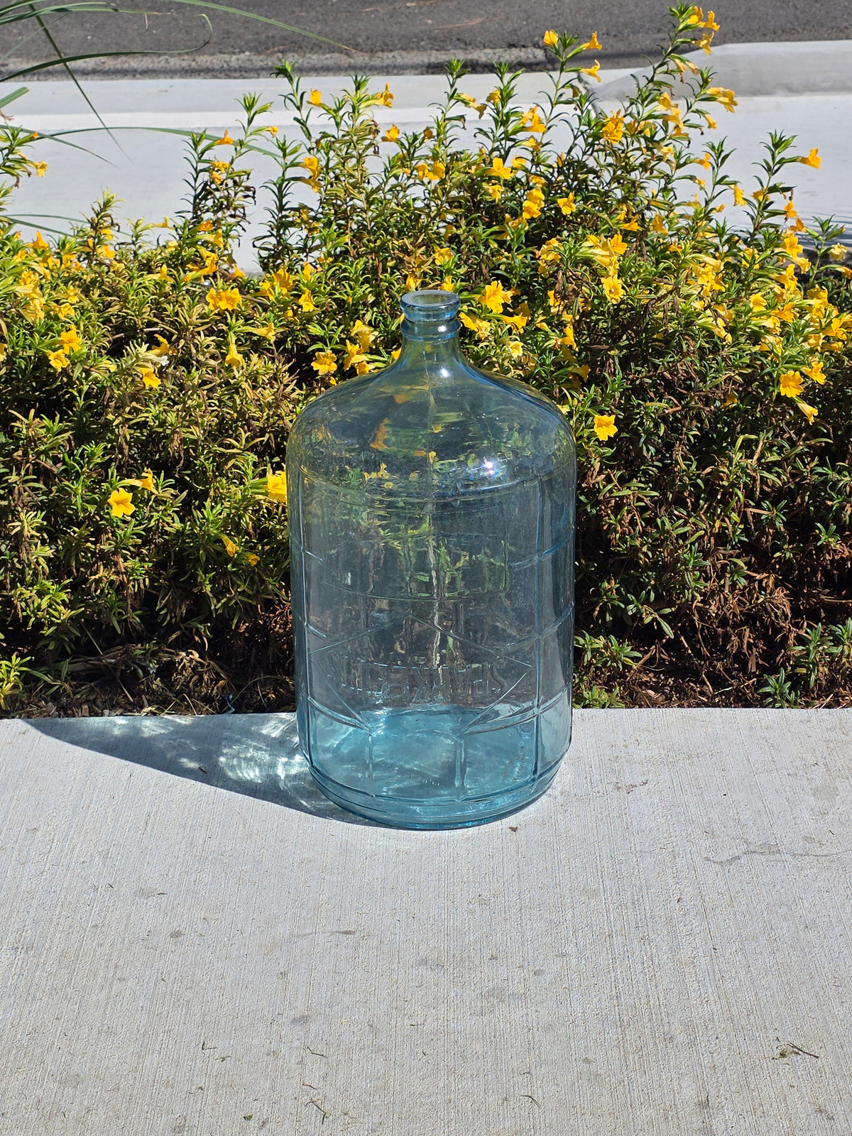 Vintage 1971 Sparklettes Blue Glass Carboy 5 Gallon Water Bottle Jug Los Angeles