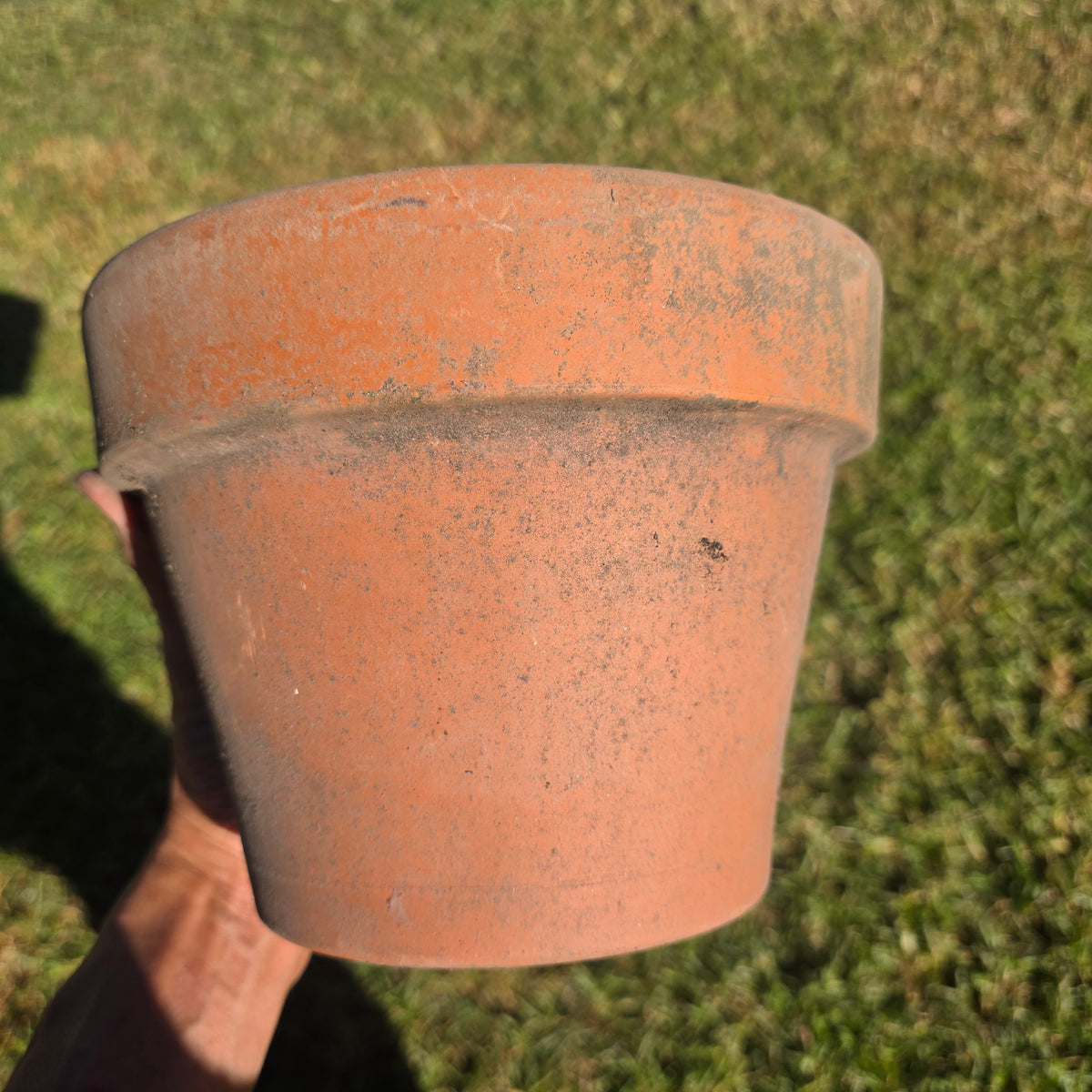 Pair of 2 ITERRA 20 Terracotta Planters Clay Flower Pots Made in Italy 8" Vtg