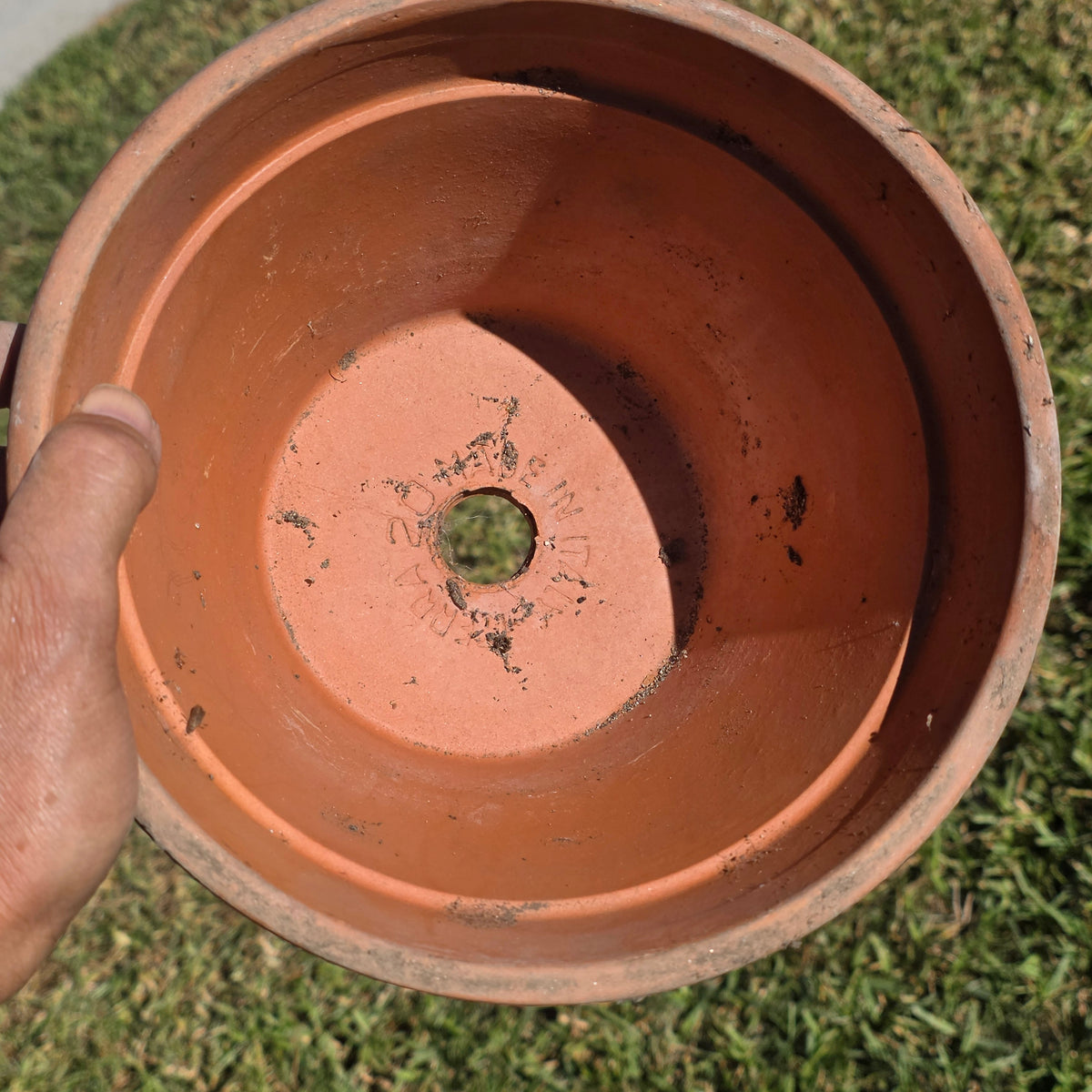 Pair of 2 Vintage ITERRA Terracotta Planter 8" Italian Clay Pots (Made in Italy)
