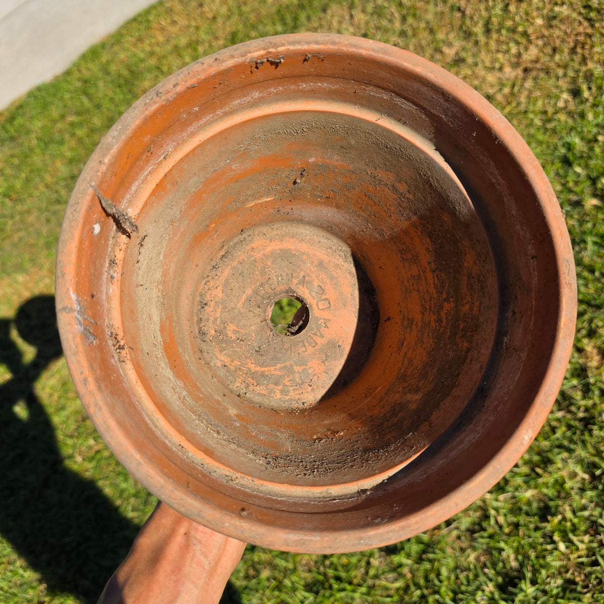 Pair of 2 Vintage ITERRA Terracotta Planter 8" Italian Clay Pots (Made in Italy)