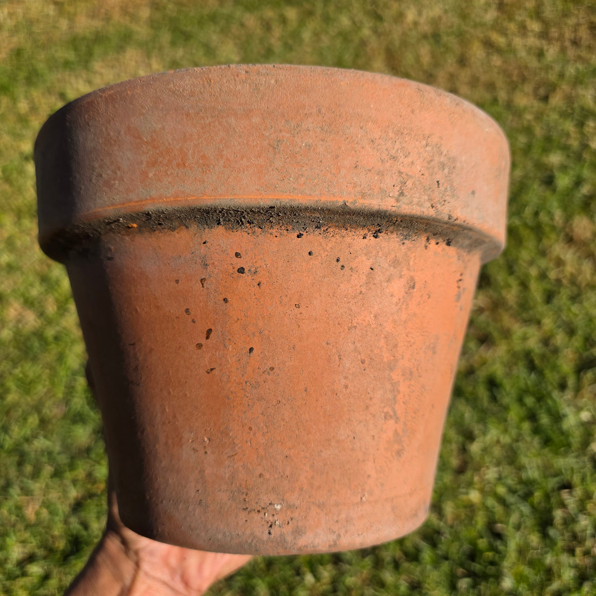 Pair of 2 Vintage ITERRA Terracotta Planter 8" Italian Clay Pots (Made in Italy)