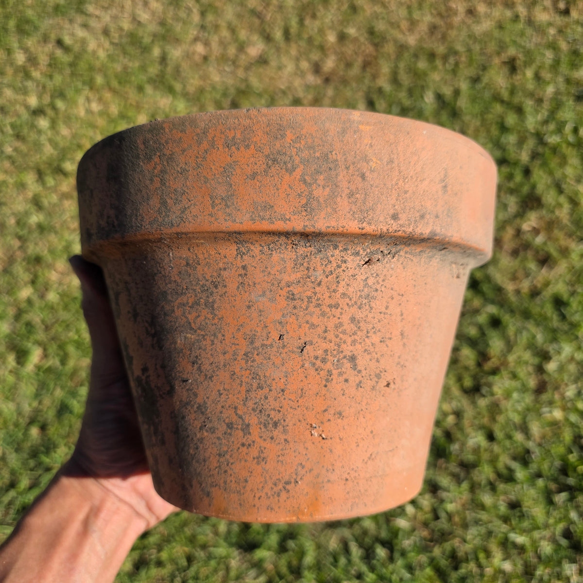 Pair of 2 Vintage ITERRA Terracotta Planter 8" Italian Clay Pots (Made in Italy)