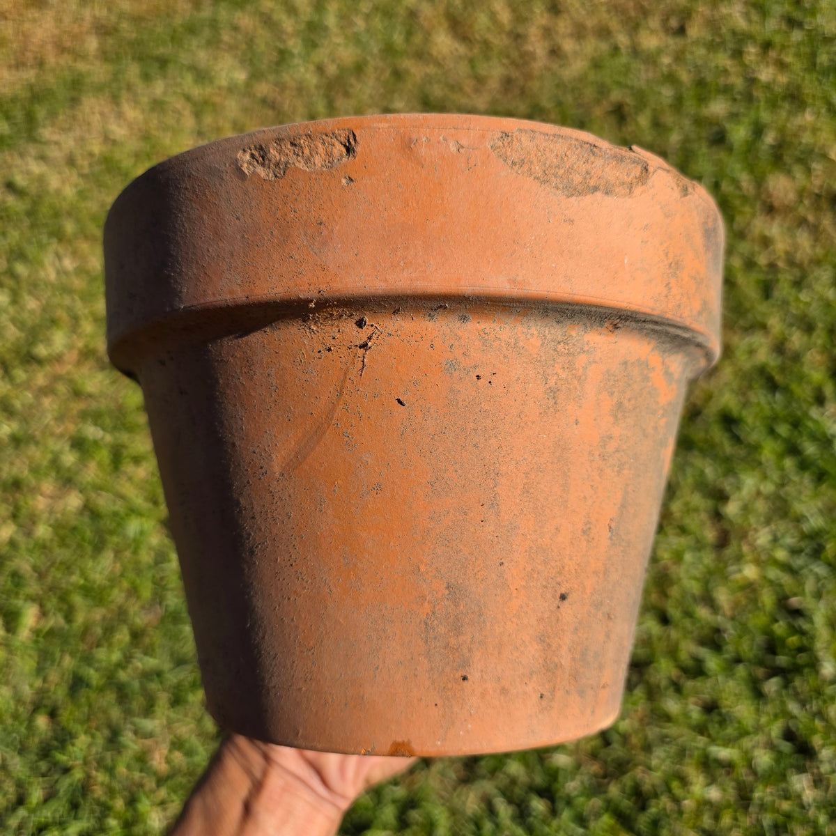 Pair of 2 Vintage ITERRA Terracotta Planter 8" Italian Clay Pots (Made in Italy)