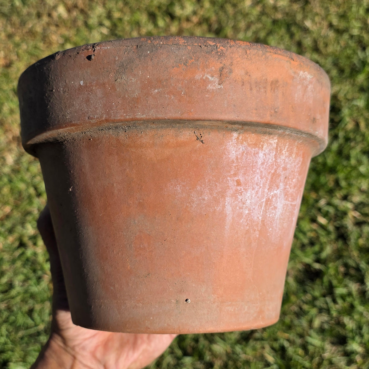 Pair of 2 Vintage ITERRA Terracotta Planter 8" Italian Clay Pots (Made in Italy)