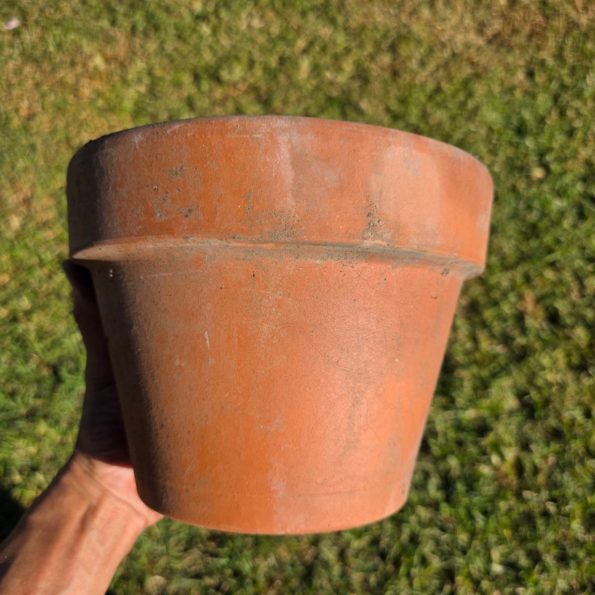 Pair of 2 Vintage ITERRA Terracotta Planter 8" Italian Clay Pots (Made in Italy)