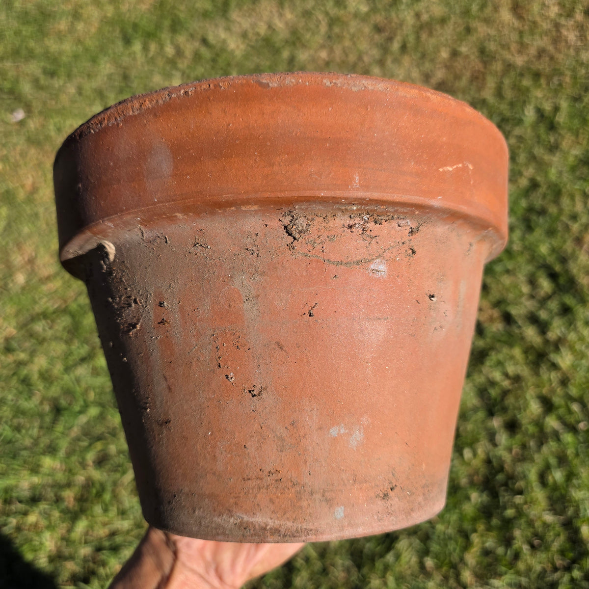 Pair of 2 Vintage ITERRA Terracotta Planter 8" Italian Clay Pots (Made in Italy) (Copy)