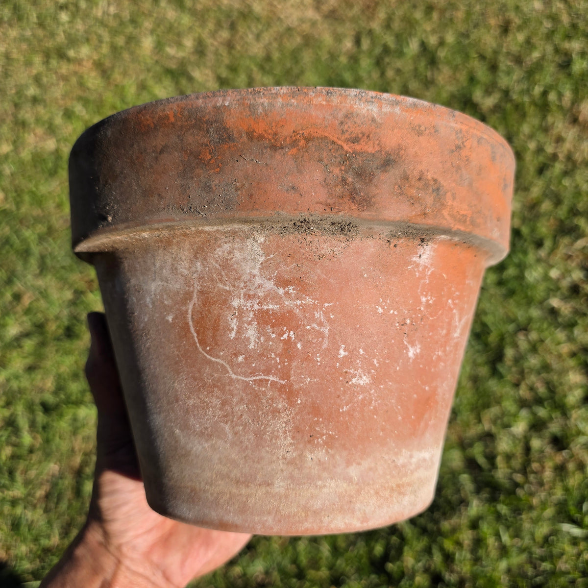 Pair of 2 Vintage ITERRA Terracotta Planter 8" Italian Clay Pots (Made in Italy) (Copy)