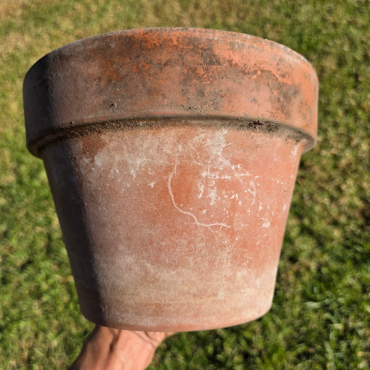 Pair of 2 Vintage ITERRA Terracotta Planter 8" Italian Clay Pots (Made in Italy) (Copy)
