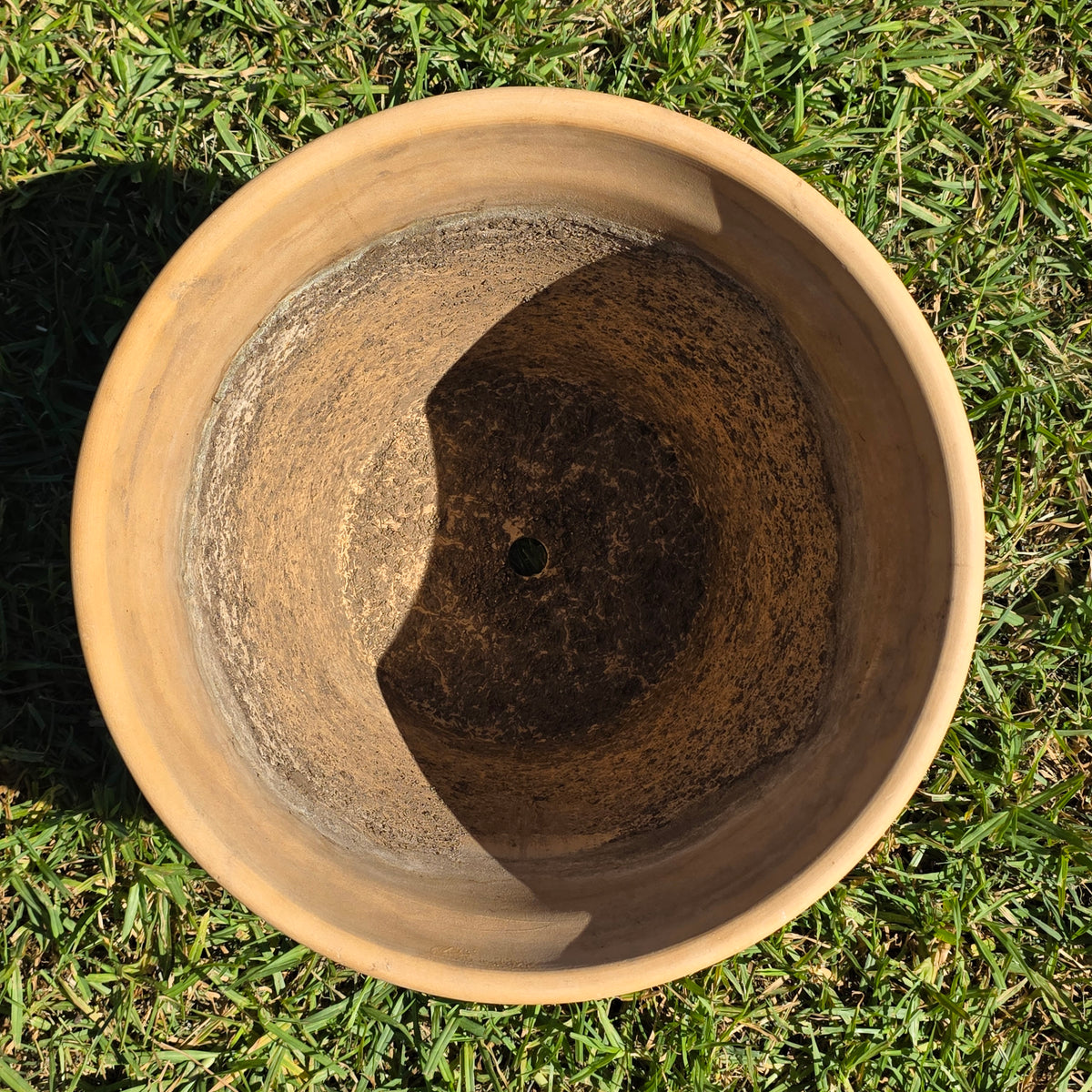 Vintage US Pottery Terracotta Planter 12" MCM Large Clay Flower Pot Made in USA