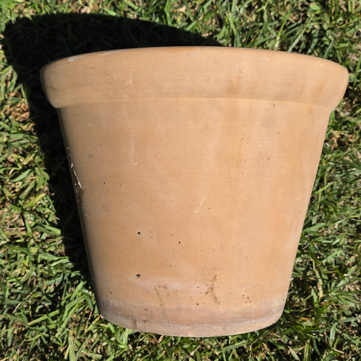 Vintage US Pottery Terracotta Planter 12" MCM Large Clay Flower Pot Made in USA
