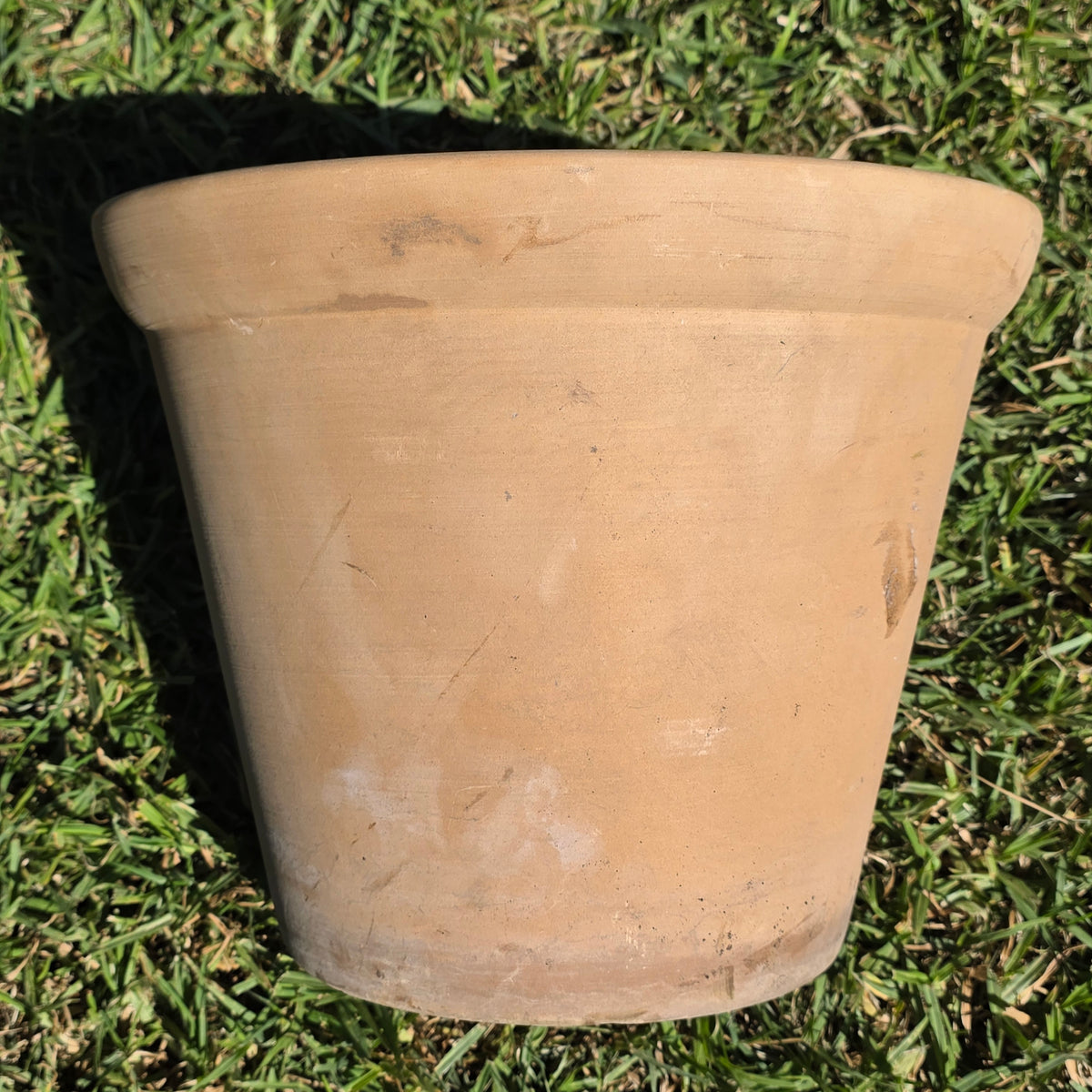 Vintage US Pottery Terracotta Planter 12" MCM Large Clay Flower Pot Made in USA